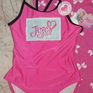 NEW Jojo Siwa One Piece Flip Sequins Bathing Suit